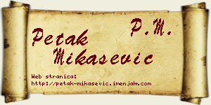 Petak Mikašević vizit kartica